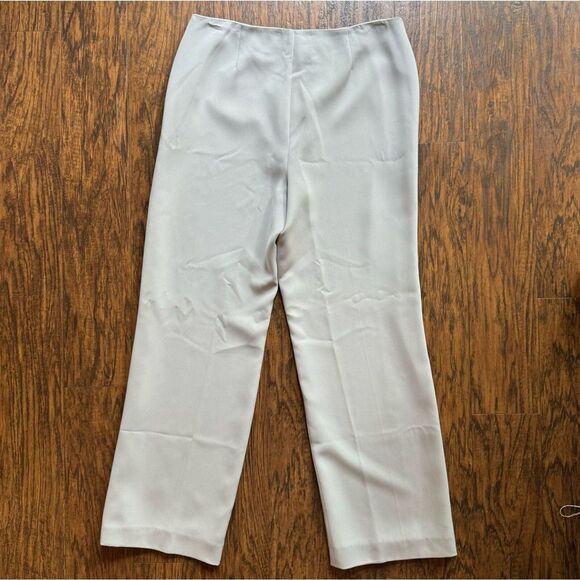 Louben Womens Pants Nordstrom Ivory Dress Pants Size 14 Straight Leg Slacks - Picture 1 of 11
